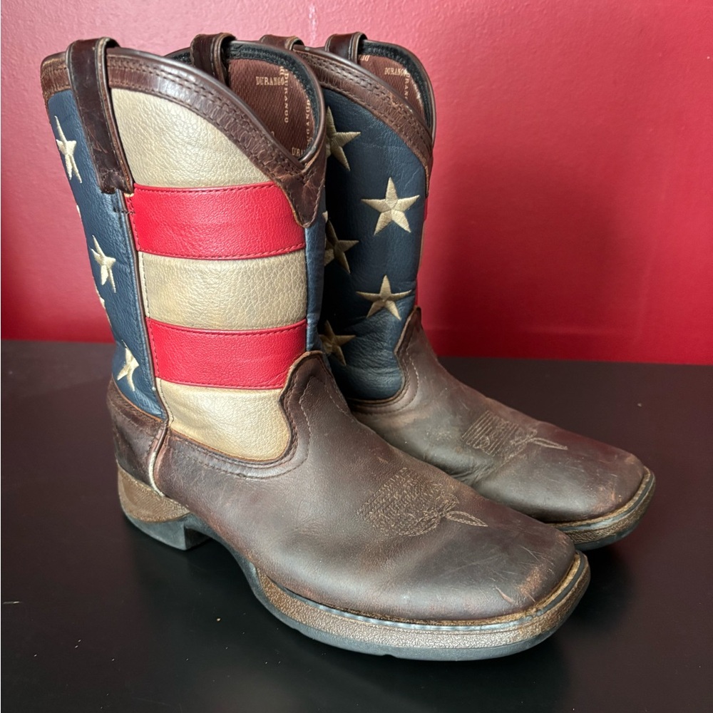 Durango Red, White, and Blue Western Boots